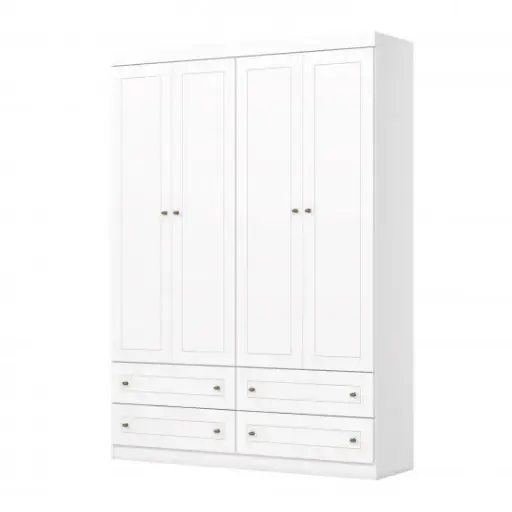 [31829] ARMOIRE AMERICANO REF I113-05 4PTS 4TIRS WHITE HP