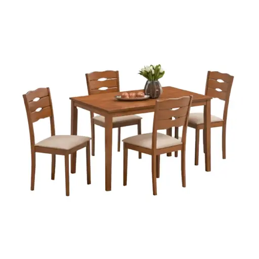 BELGIUM 4 SEATER DINING SET (4 CHAIRS + TABLE)