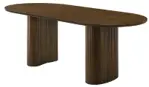 [31900] DINING TABLE COSTA (3PCS) OVAL 1800mm WALNUT