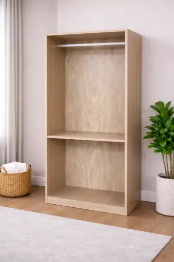 [31905] CLOSET LUCY 1 SHELF 2 HANGER VANILLA 