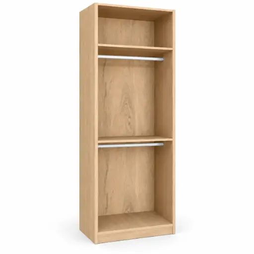 [31911] CLOSET LUX 2 SHELVES + 2 HANGERS VANILLA 800 x 2300 x 500
