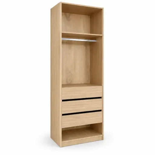 [31912] CLOSET LUX 1 HANGER 3 DRAWER VANILLA
