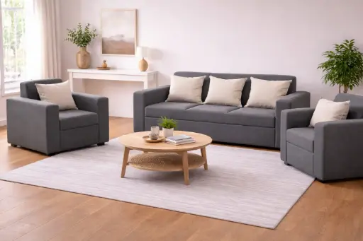 [31922] SOFA MAURICA 321 REF GREY REF C88B-20) + 1 CUSHIONS (COSMOS 41)