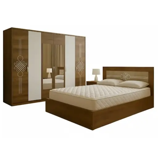 Bedroom Set Grace: Armoire 6 pts 31713 + Lit 5'0 31723