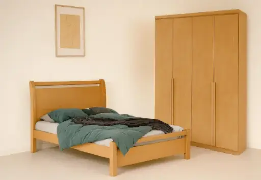 Bedroom Set Alonzo/Reali: Armoire 4 pts 29489 + Lit 4'6 28878