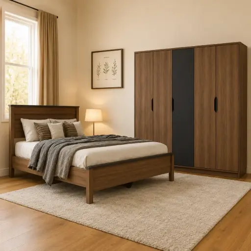 Bedroom Set Quinton: Armoire 5pts 31575 + Lit 6'0 31562