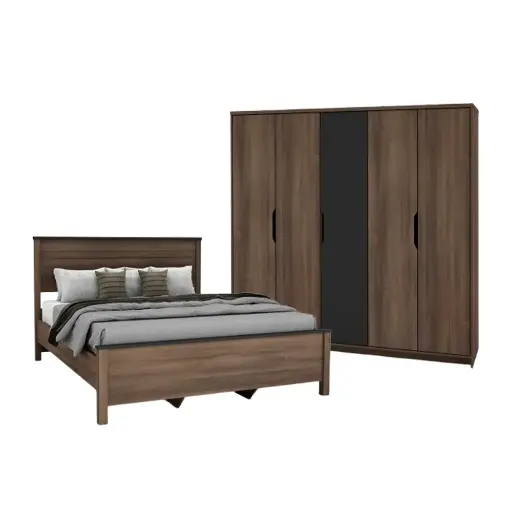 Bedroom Set Quinton: Armoire 5pts 31575 + Lit 6'0 31562