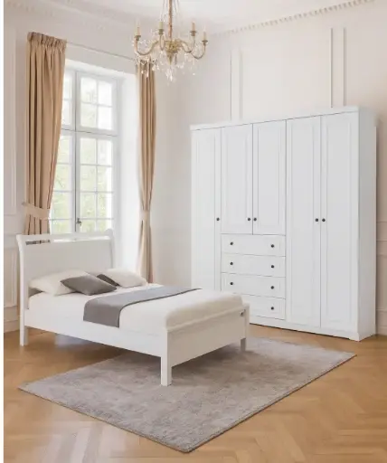 Bedroom Set Americano/Reali: Armoire 6 pts 29910 + Lit 4'6 25380