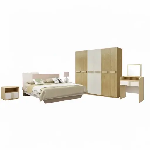 Bedroom Set Essington/Robson: Armoire 6 pts 31522 + Lit 5'0 31523 + Coiffeuse 31521 + TDN 31520