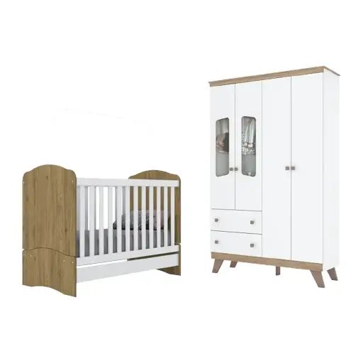 Bedroom Set Confete/Bala de menta: Armoire 30889 + Bed 20887