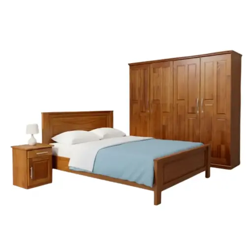 Bedroom Set Naira: Armoire 4 pts 24223 + Bed 6'0 25511 + TDN 26046