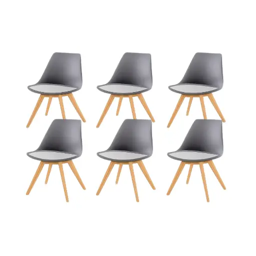 Bundle Offer: 6 Chair Asher 31718 White