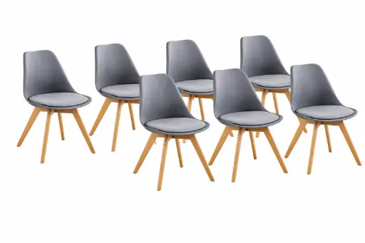 Bundle Offer: 6 Chair Asher 31719 Grey