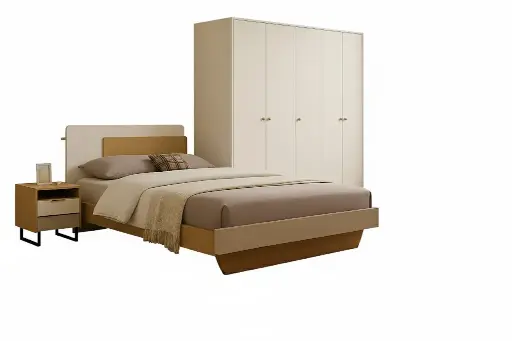 Bedroom Set Robson: Armoire 6 pts 31526 + Lit 5'0 31523