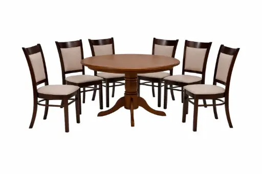 Dining Set denmark/capella - Table 31518 + 6 x chair 31517