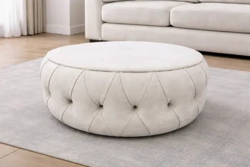 [31933] COFFEE TABLE VERSAILLES ROUND BEIGE REF 2872-B + 1850-R
