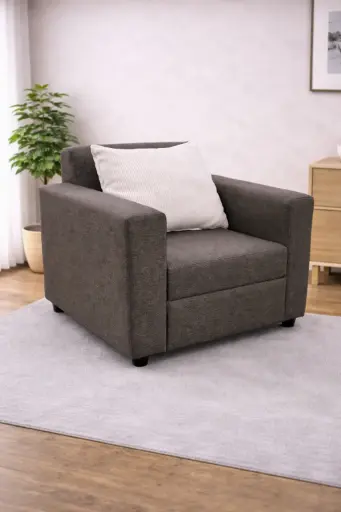 [31973] SOFA REDBERRY 1 SEATER BROWN - REF ZS1518-52 CUSHIONS ZS2504-03