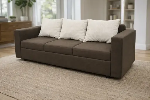 [31975] SOFA REDBERRY 3 SEATER BROWN - REF ZS1518-52 CUSHIONS ZS2504-03 