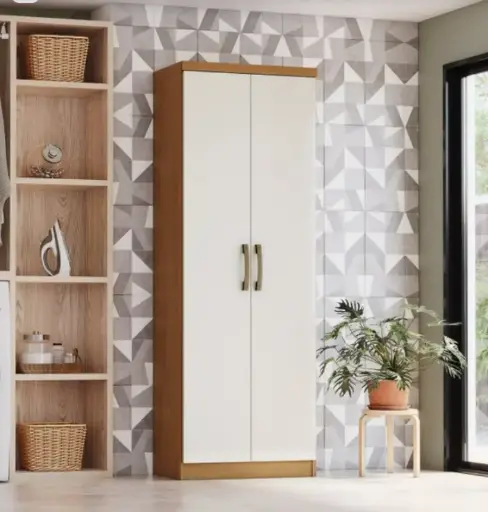 [32012] ARMOIRE MARGARIDA REF D110-214 2 PTS CINNAMON / OFF WHITE