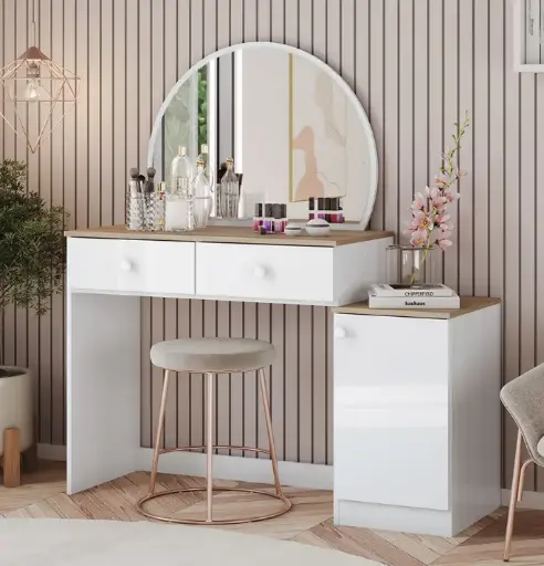 [32016] COIFFEUSE AGNES REP-3 REF D921-190 (2PCS) 1PT 3TIRS WHITE/JEQUITIBA HP 