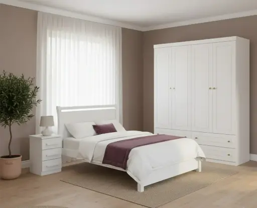 Bedroom Set Americano/Reali: Americano 4 pts 31829+ Reali 4'6 25380+ TDN 29509+ Matelas CC Relax 15758