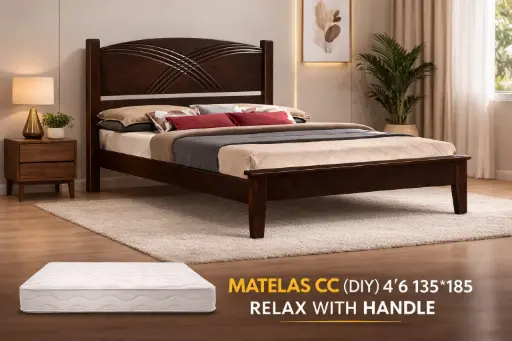 Bundle Offer: Bed Canora 4'6 31532+ Matelas CC Relax 15758