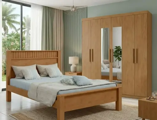 Bedroom Set + Mattress : Wardrobe Jazz 31717 + Bed 31716 + Mattress 30059