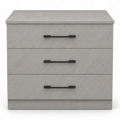 [32147] KITCHEN FANCY BASE UNIT 3 DRAWERS PLYWOOD GREY