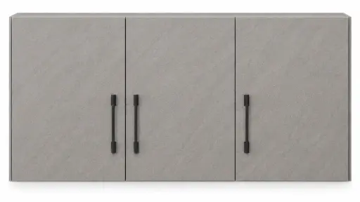 [32148] KITCHEN FANCY WALL UNIT 3DOORS  PLYWOOD GREY