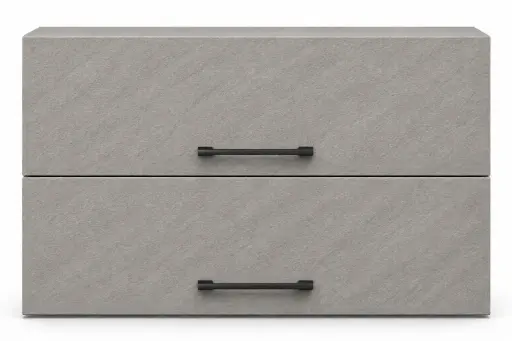 [32149] KITCHEN FANCY WALL UNIT 2DOORS FLAP PLYWOOD GREY