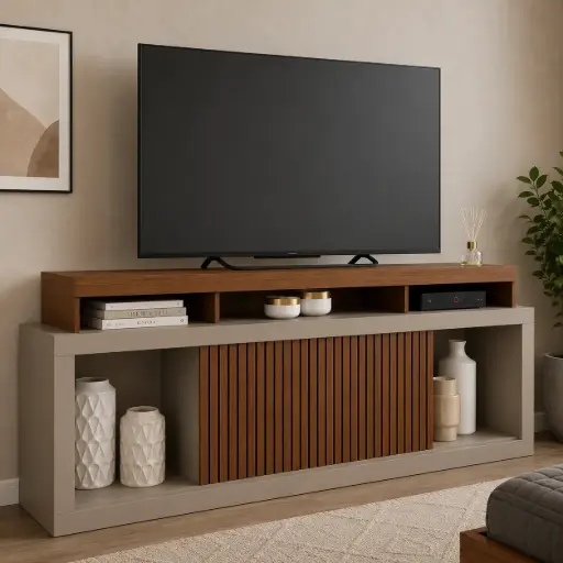 [30254] MEUBLE TV AEGON 2PTS HAVANA/FENDI 