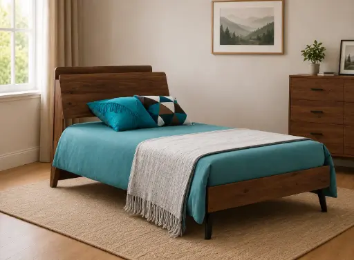 [32222] BED SPRINGDALE REF DZ-30 (3PCS) 4'6 WALNUT 
