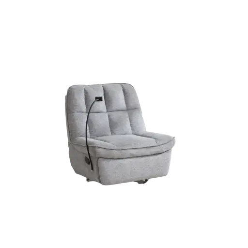 [32233] CHAISE ROCKING LEONIA REF 6095# SWIVEL LIGHT GREY ARAGON-93