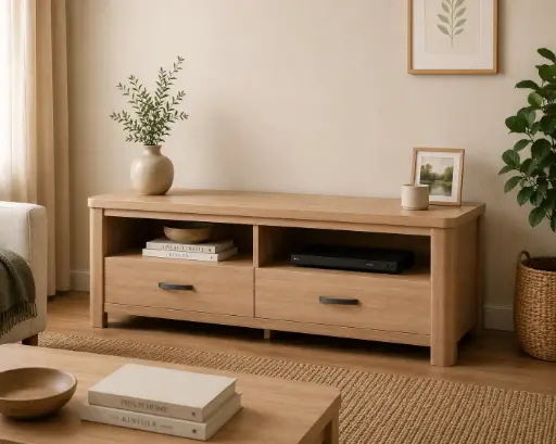 [32241] MEUBLE TV OLIVE RACK OAK