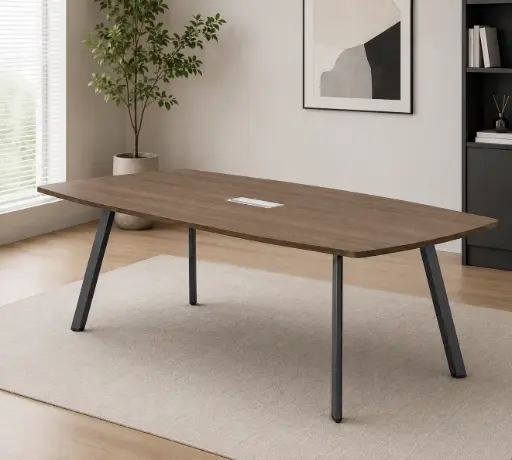 [32244] MEETING TABLE BELINGTON REF F20D-22D TORREYA & DARK GREY