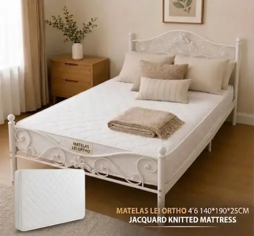 BUNDLE BED CODESA WHITE + MATELAS LEI ORTHOPEDIC