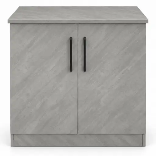 [32560] BASE UNIT FANCY 2 DOOR PLYWOOD GREY